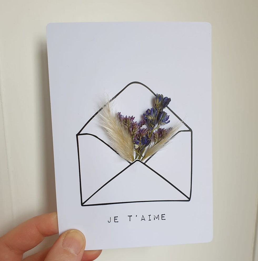 Miniature : Carte Fleurie Je t'aime violet