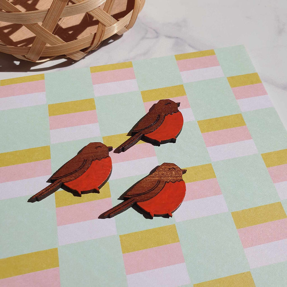 Miniature : Broche Bird orange