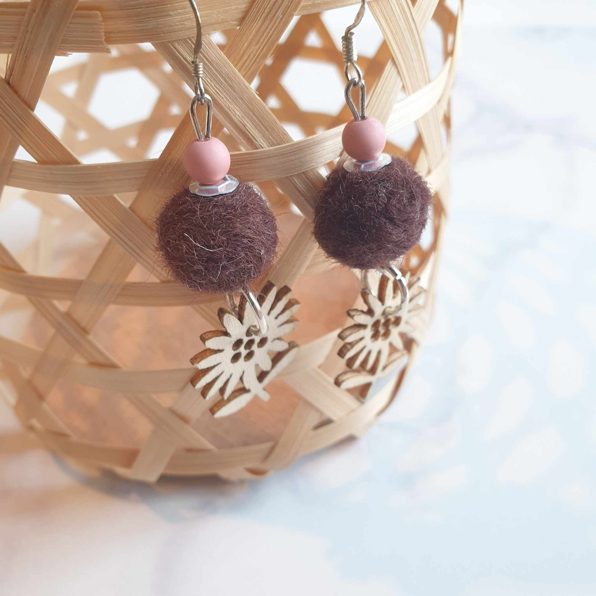 Boucles d'oreilles Sixtine prune
