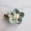 Miniature : Barrette Fleur vert amande