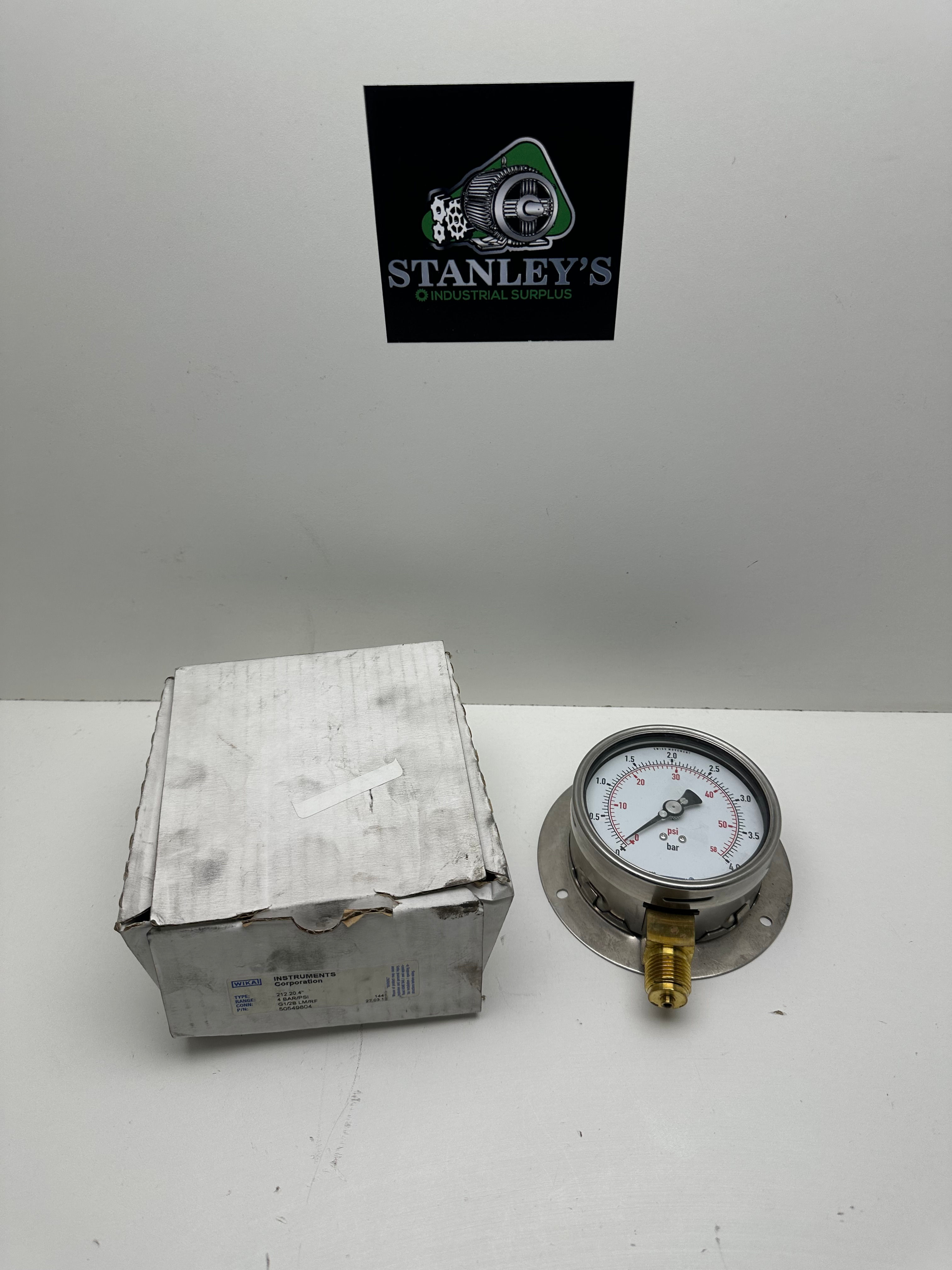 Wika 212.20.4" Pressure Guage 4 PSI G1/2B 4"