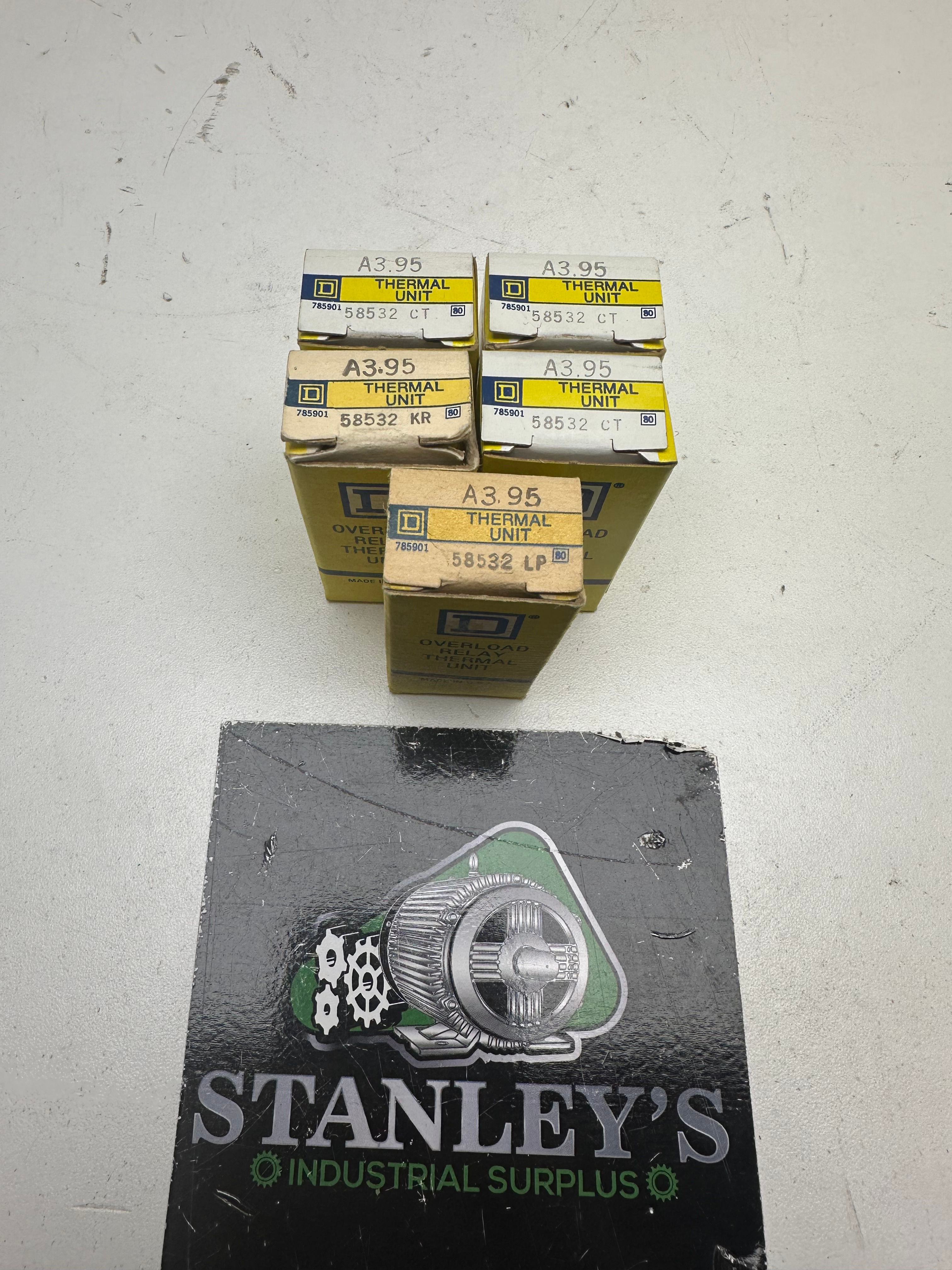 Square D A3.95 Thermal Overload Relay New lot of 5
