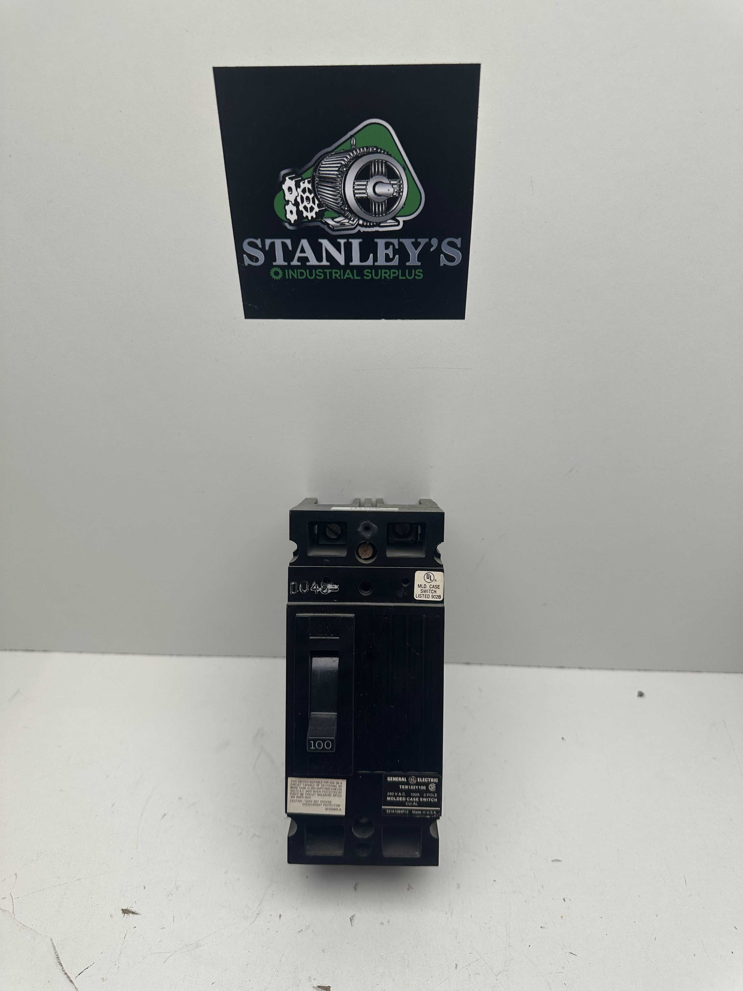 GE TEB122Y100 Circuit Breaker 100A 2P 240V