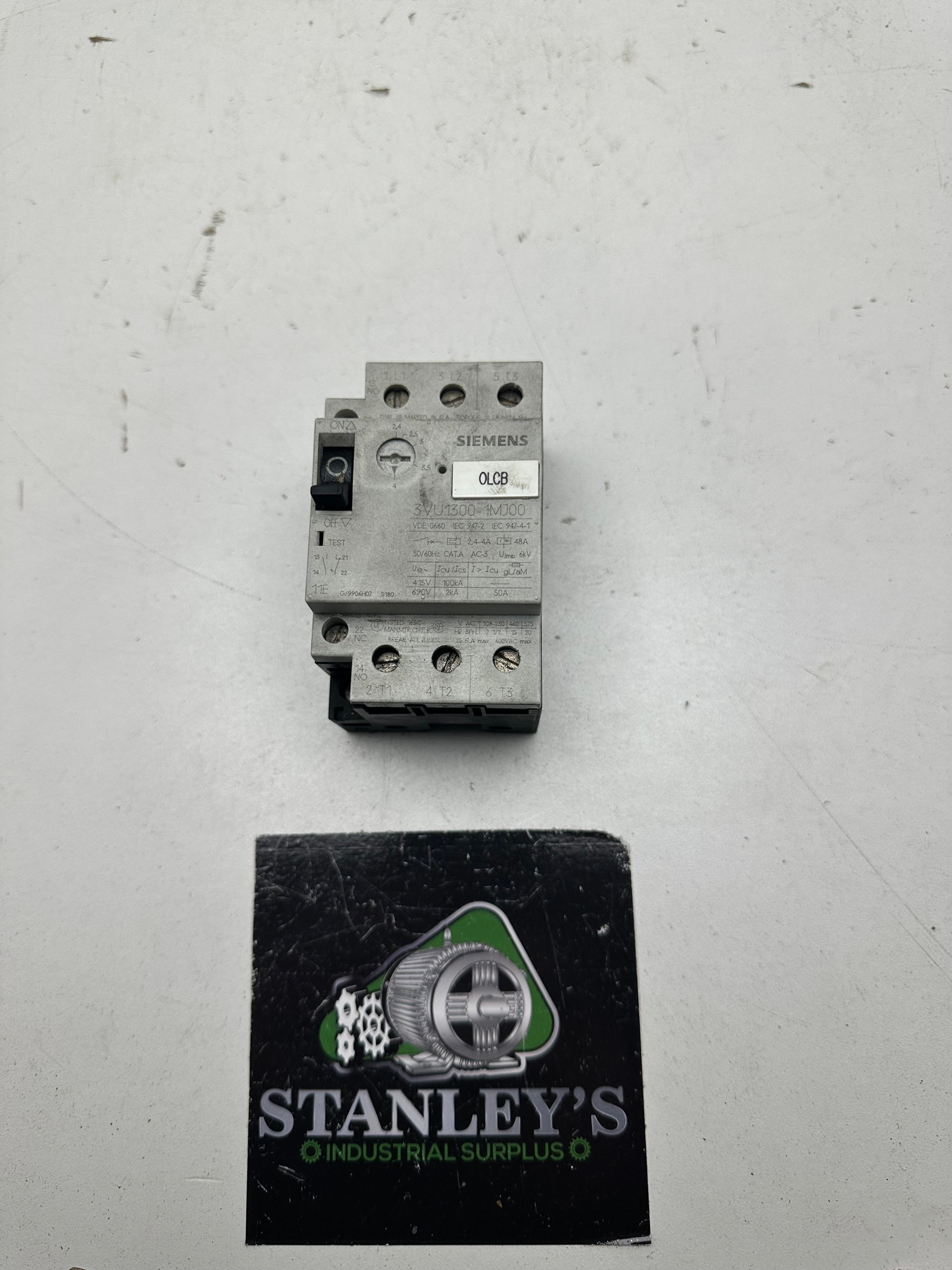 Siemens 3VU1300-1MJ00 Motor Protection Circuit Breaker