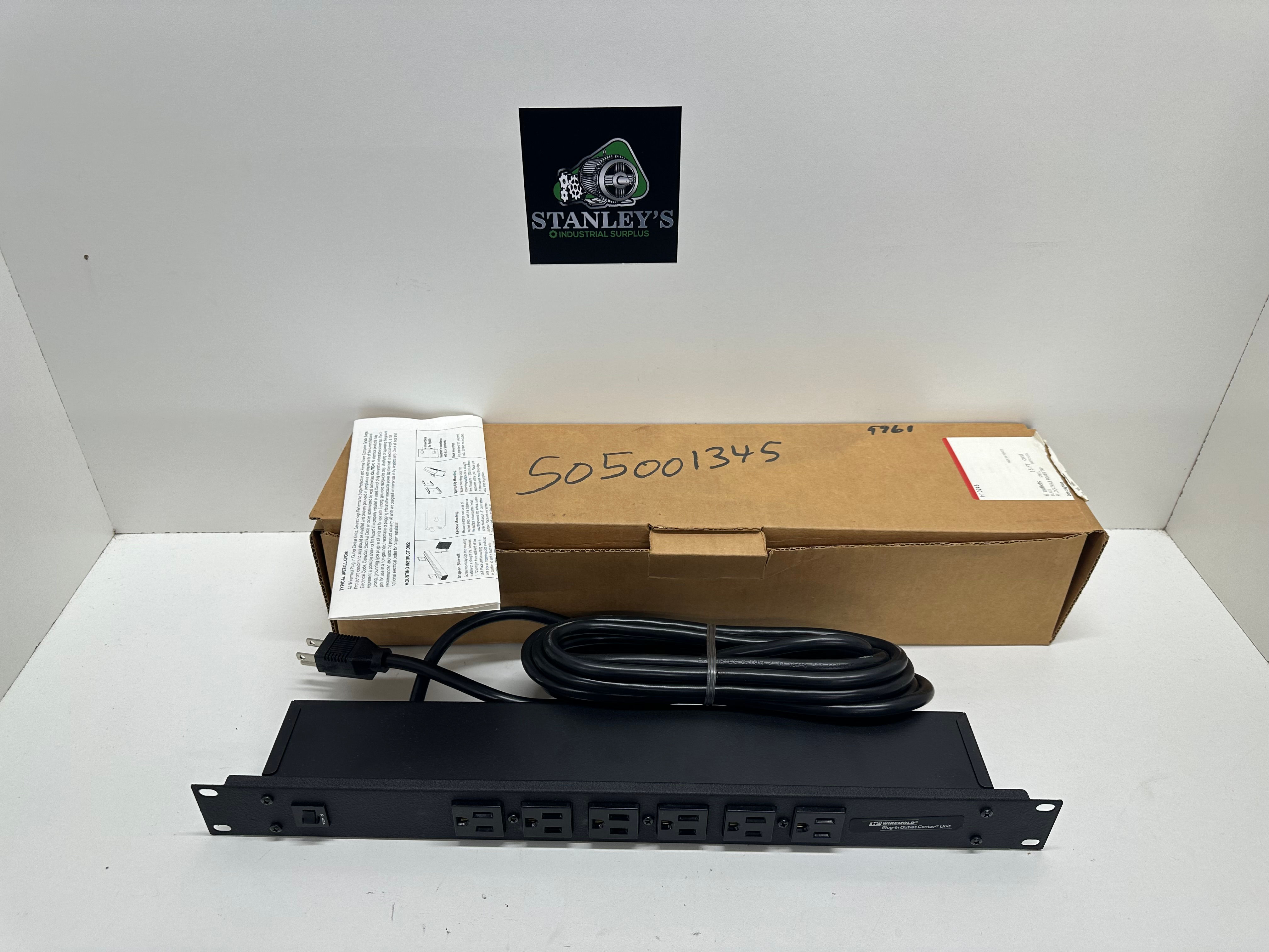 Wiremold H10245 6 Outlet Relocatable Power Tap