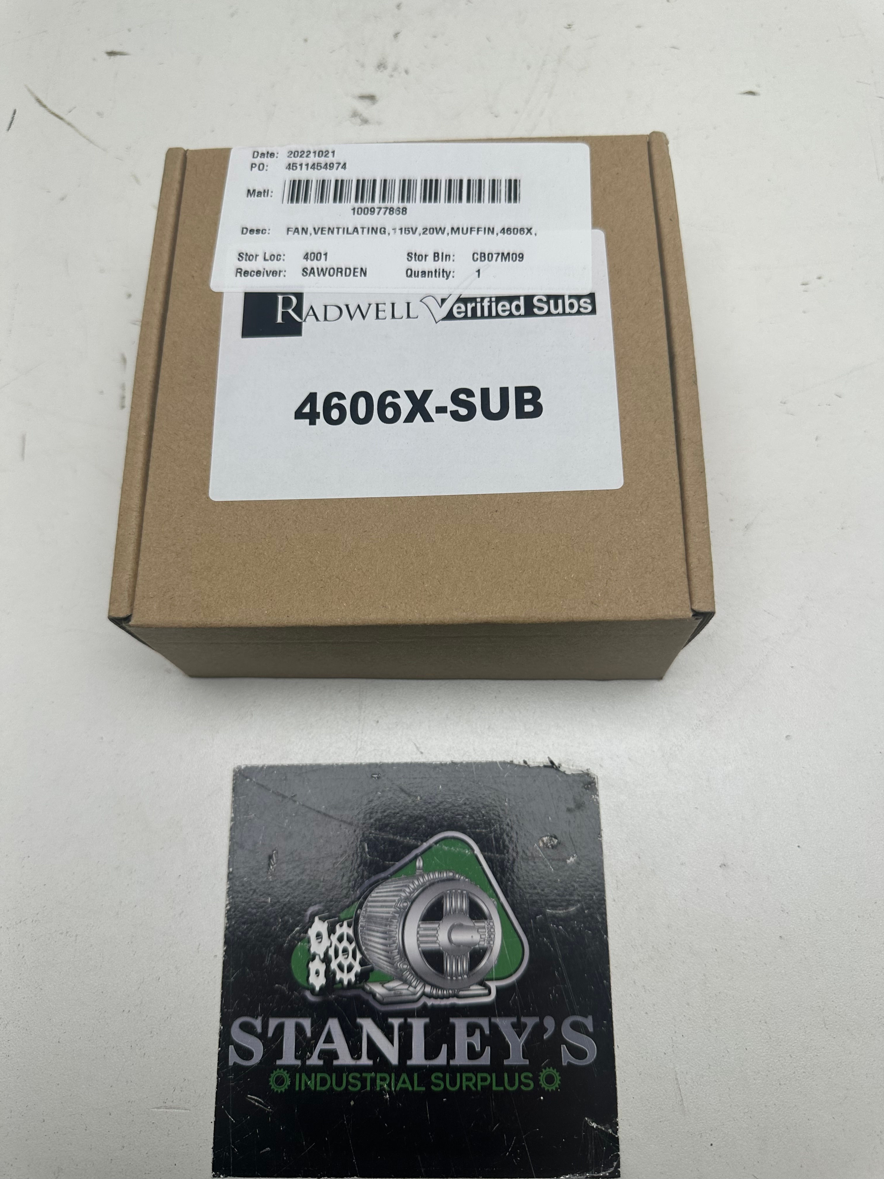 Radwell 4606X-SUB 115v 20w Cooling Fan