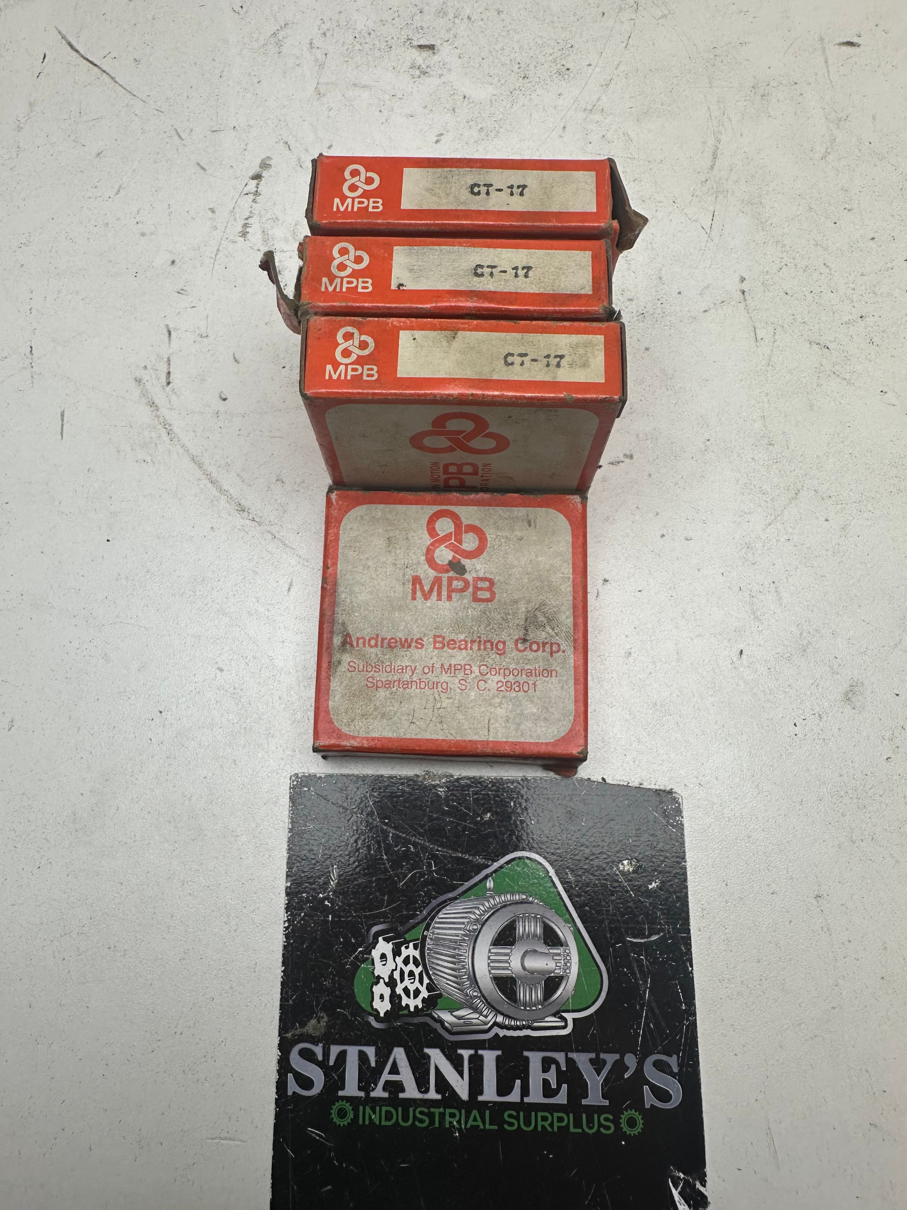 MPB CT-17 Bearing New lot of 4