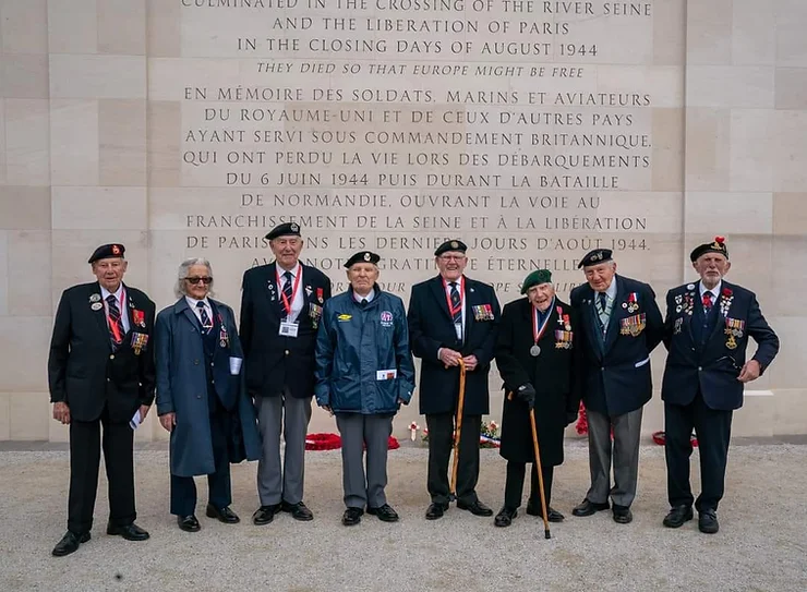 Normandy Veterans at The British Normandy Memorial in 2022