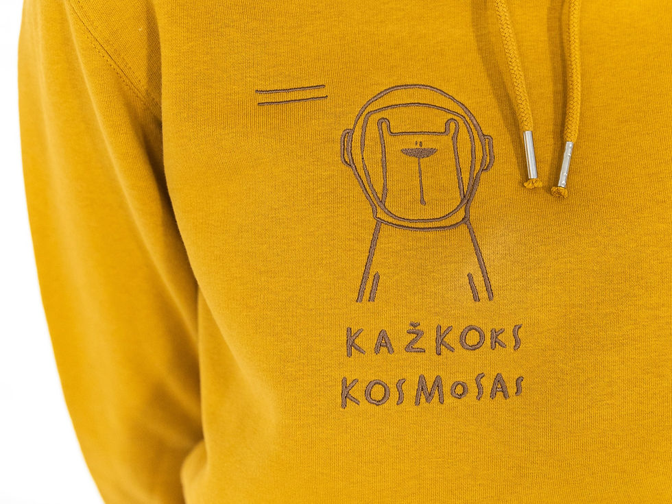 Miniatiūra: garstyčių džemperis su gobtuvu