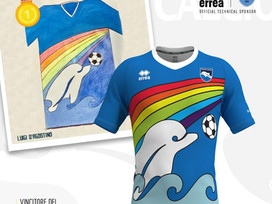 THE PESCARA FOOTBALL CONTEST "DRAW A SPECIAL DOLPHIN SHIRT" IS A HUGE SUCCESS