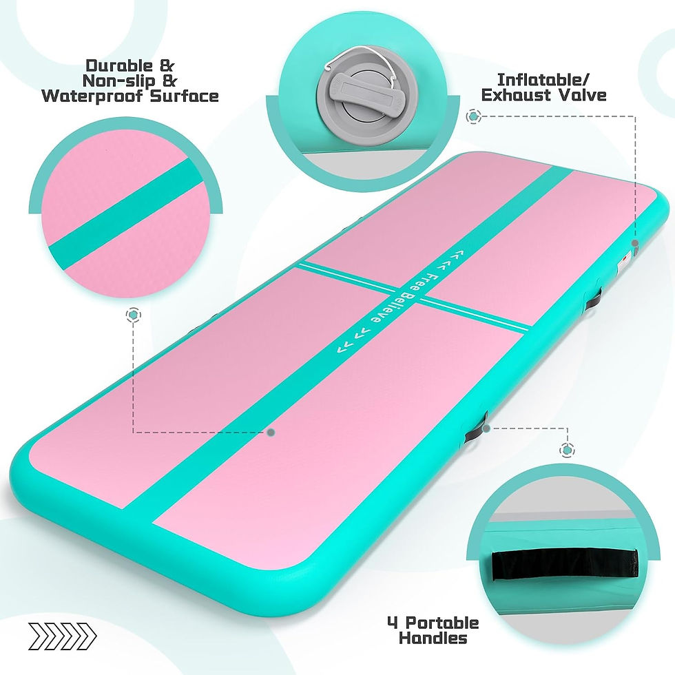 Thumbnail: Pink Gymnastics Mat Inflatable Tumble Track Mats 10/13/16/20ft