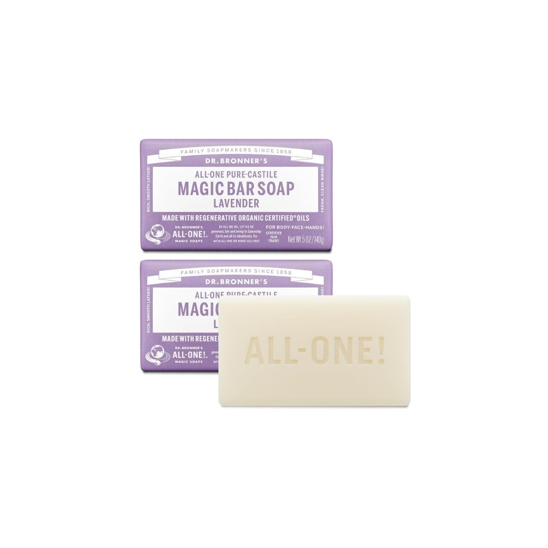 Dr. Bronner's Pure-Castile Magic Bar Soap - Made with Regenerative