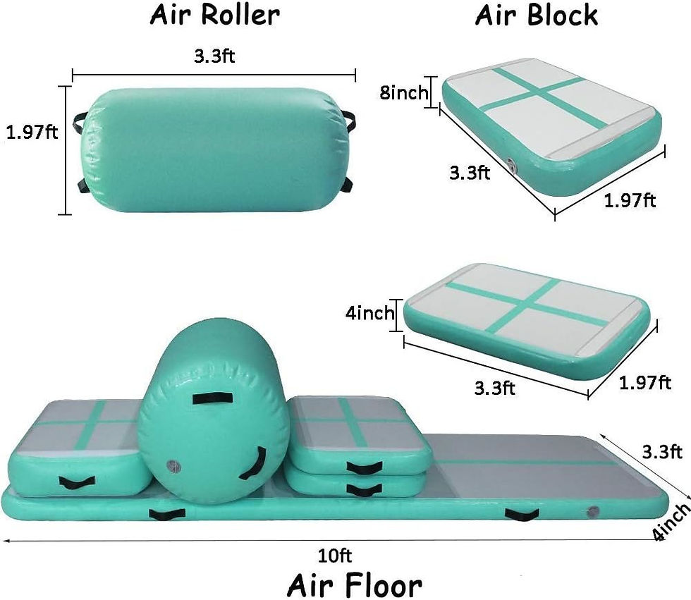 Thumbnail: AKSPORT 5pcs Set of Inflatable Gymnastics Air Mat Tumble With Air Pump