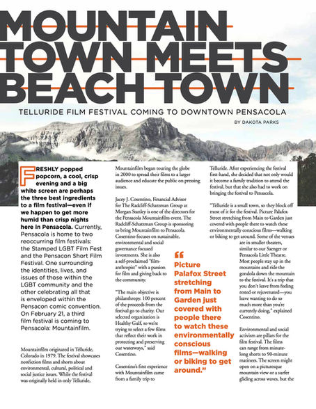 Mountain Town Meets Beach Town: Telluride Film Festival Coming to Downtown Pensacola