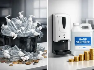 Stop using pump bottles! A clear comparison: "Automatic alcohol spray dispensers" VS "Manual pump bottles" - which is more cost-effective in the long run?