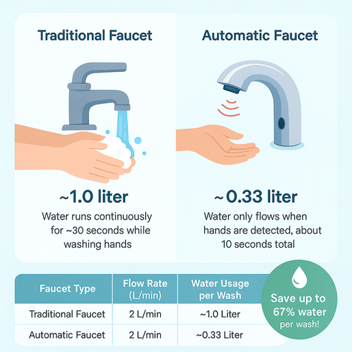 Traditional Faucets vs. Automatic Sensor Faucets: How to Save Water?