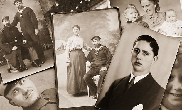 Fotos da família em B & W