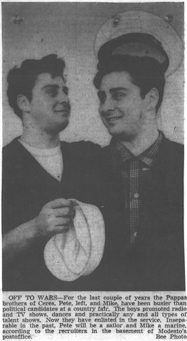 PETE & MIKE 'OFF TO WARS' MODESTO BEE.jpg