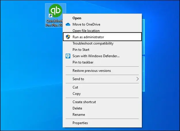 Run QuickBooks as Administrator