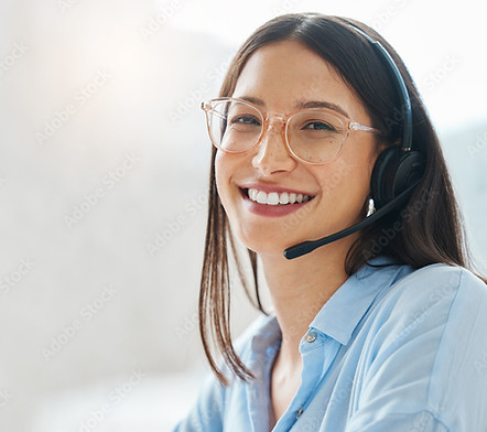 "Beautiful young sales agent ready to assist customers that are shopping internet and television providers in their area” 