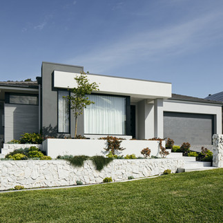 garden design in front of modern house