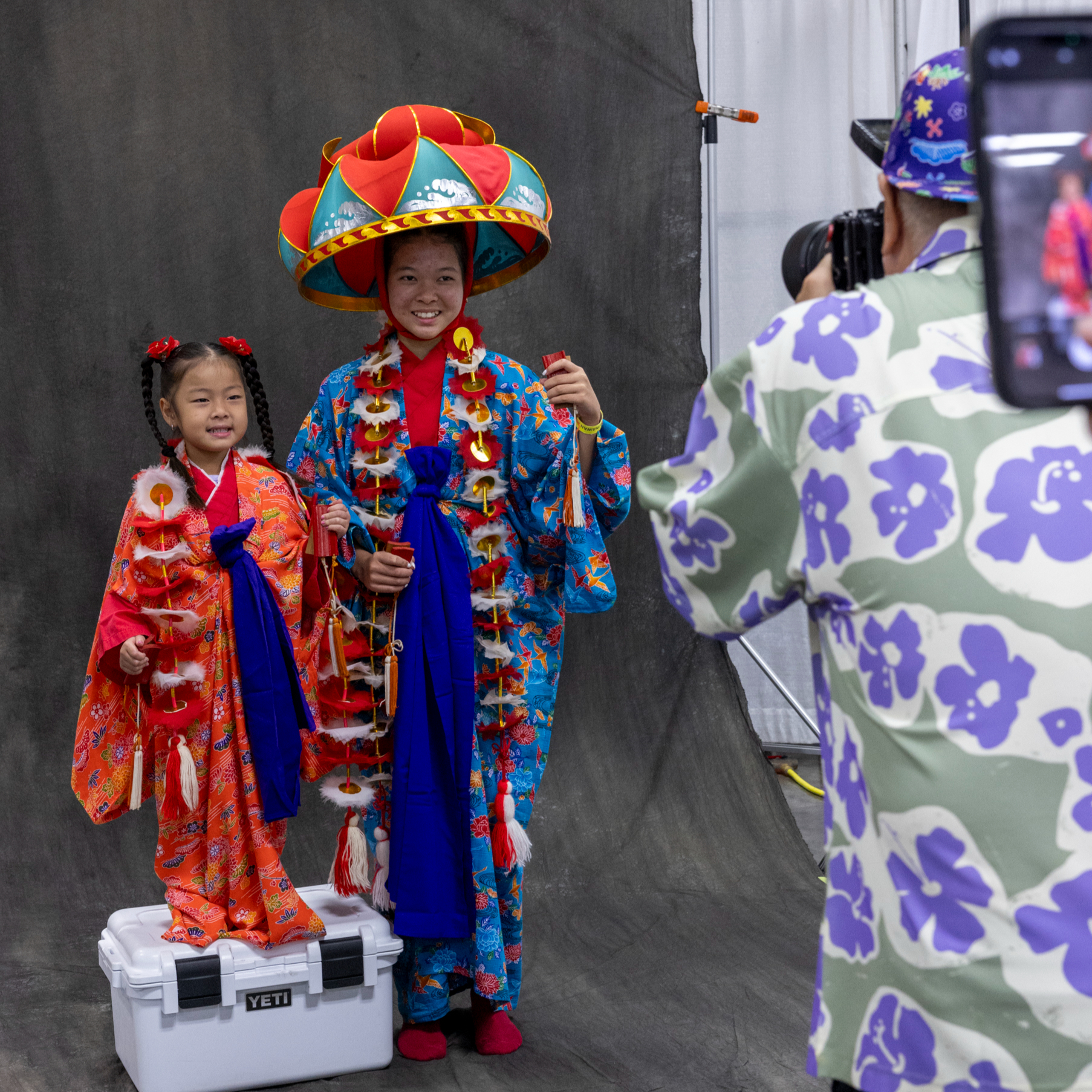 Cultural performance at the Okinawan Festival, Hawaii Convention Center