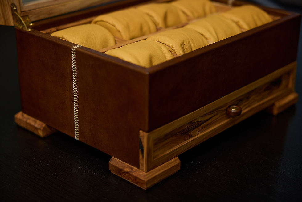 Bespoke Olive Wood Watch Case by Lombard Bespoke