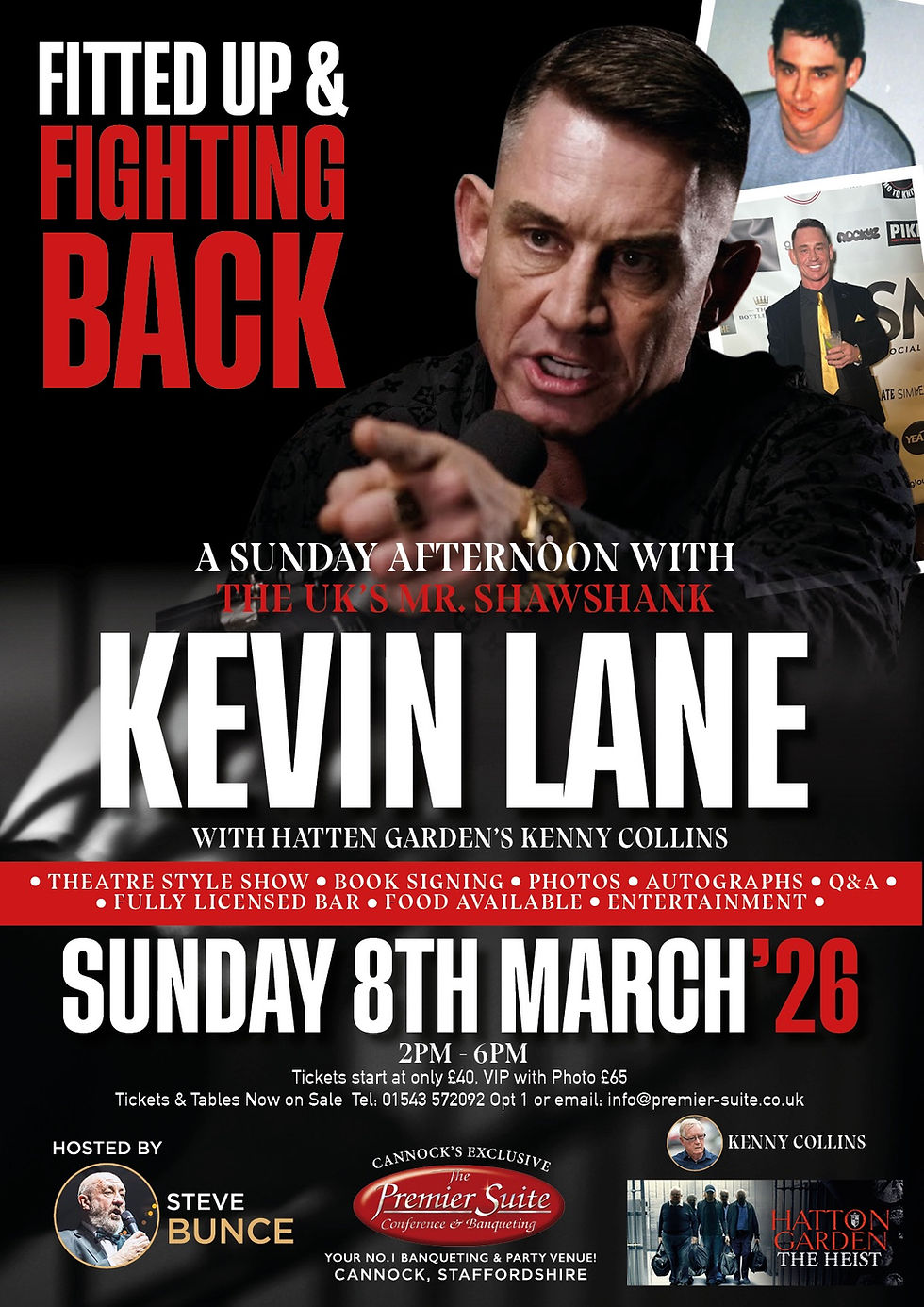 Kevin Lane – Fitted Up & Fighting Back Live at The Premier Suite, Cannock
