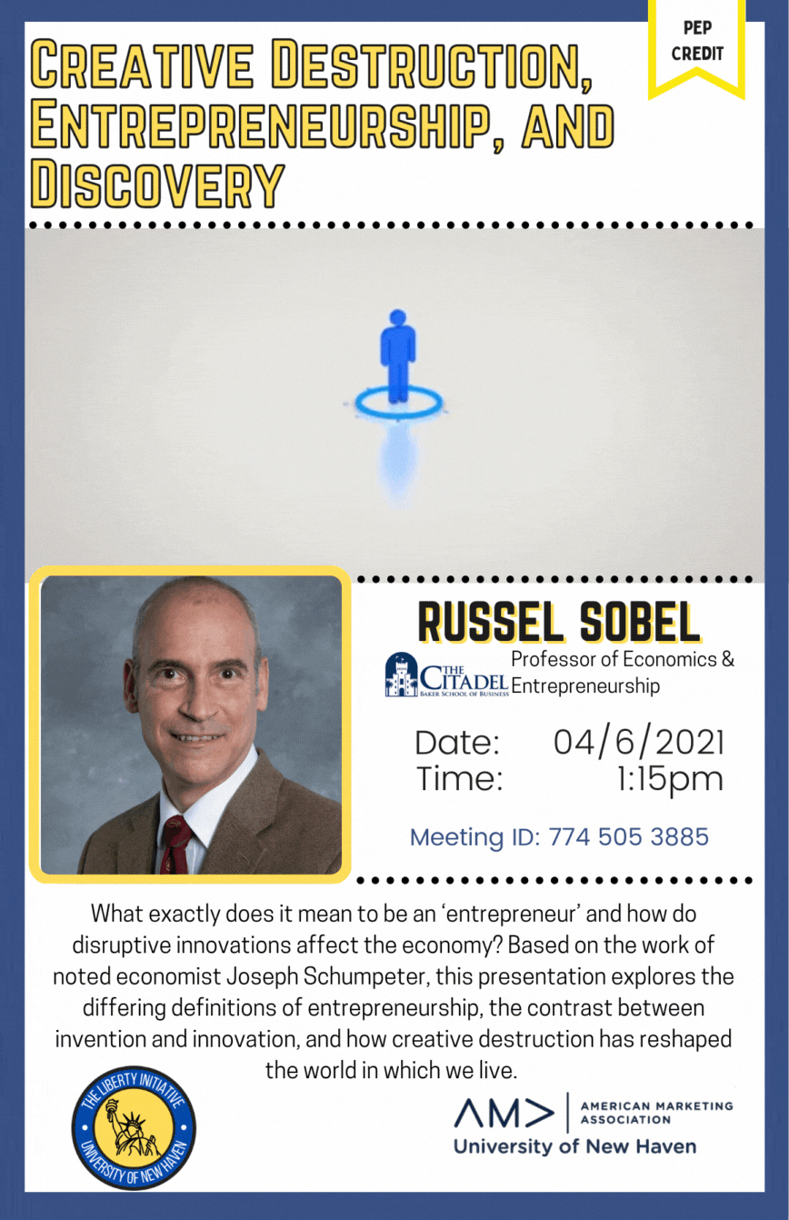 Russel Sobel on "Creative Destruction, Entrepreneurship, and Discovery"