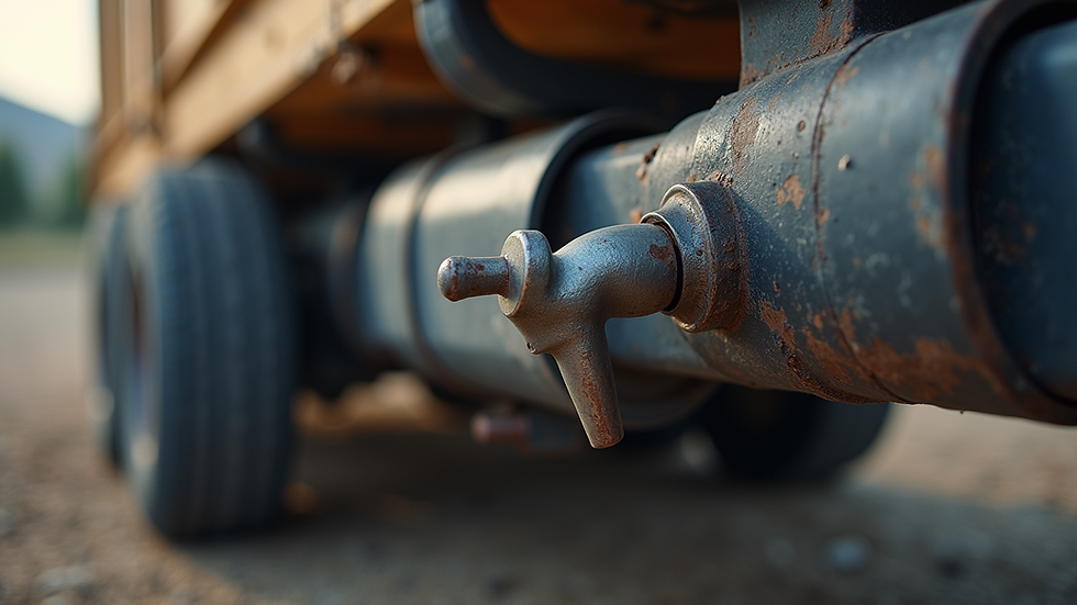 Close-up view of a durable tap trailer showcasing its robust construction