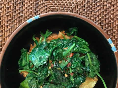 Hash Browns with Spinach