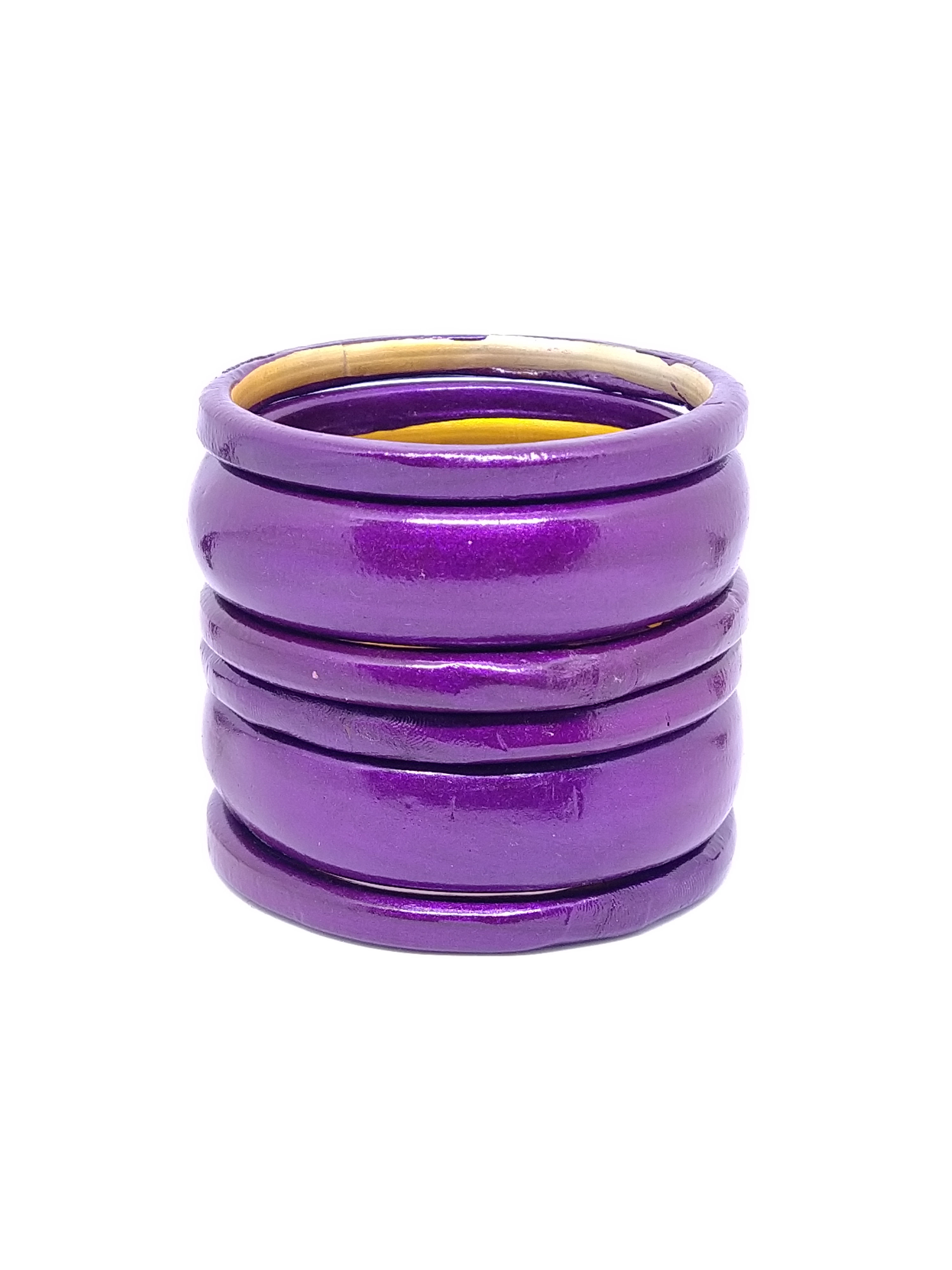 Purple Lac Bangle Set - 2.5