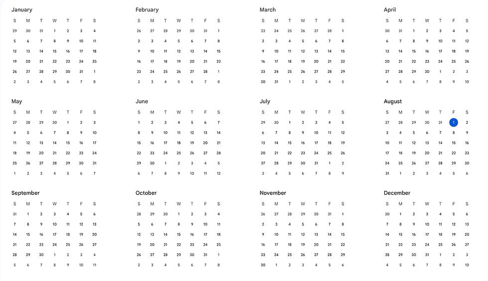 Academic Calender 2025