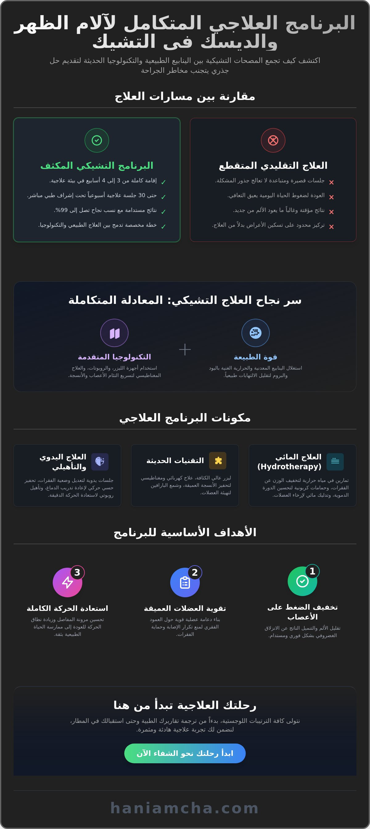 برنامج علاجي لآلام الظهر والديسك