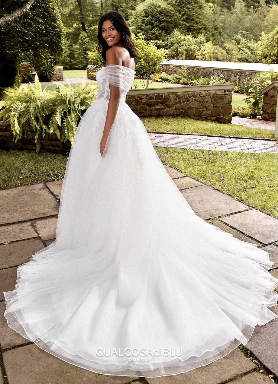 Abito principesco in Soft Tulle senza spalline