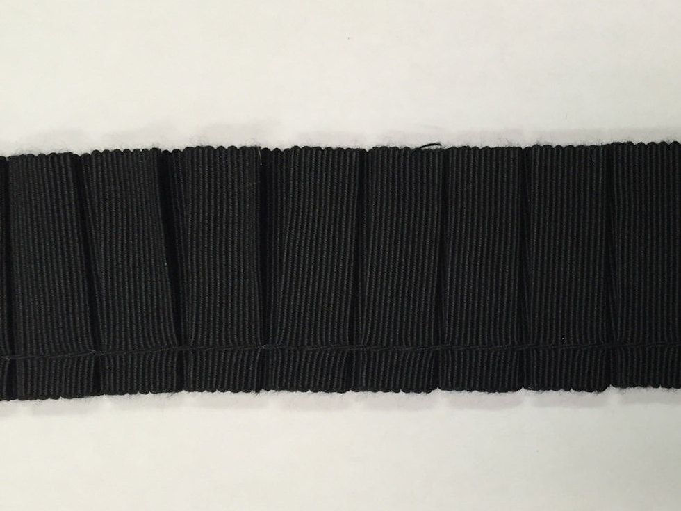 Black Grosgrain Pleated Trim