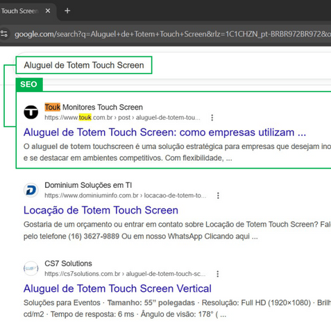 TOUK Site Wix encontrado em pesquisa realizada no ChatGPT
