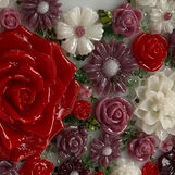 3D flowers close-up