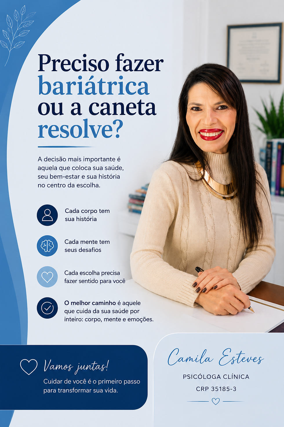 Preciso fazer bariátrica ou a caneta resolve? Entenda quando a cirurgia bariátrica ou a caneta emagrecedora podem ser indicadas e por que não existe uma única resposta para todos.