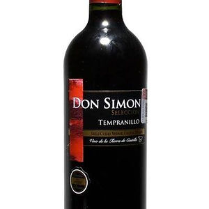 Botella de vino tinto