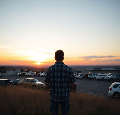 man watching sunset over meadow.jpg
