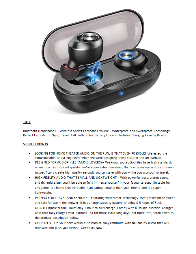 bluetooth earbuds  a