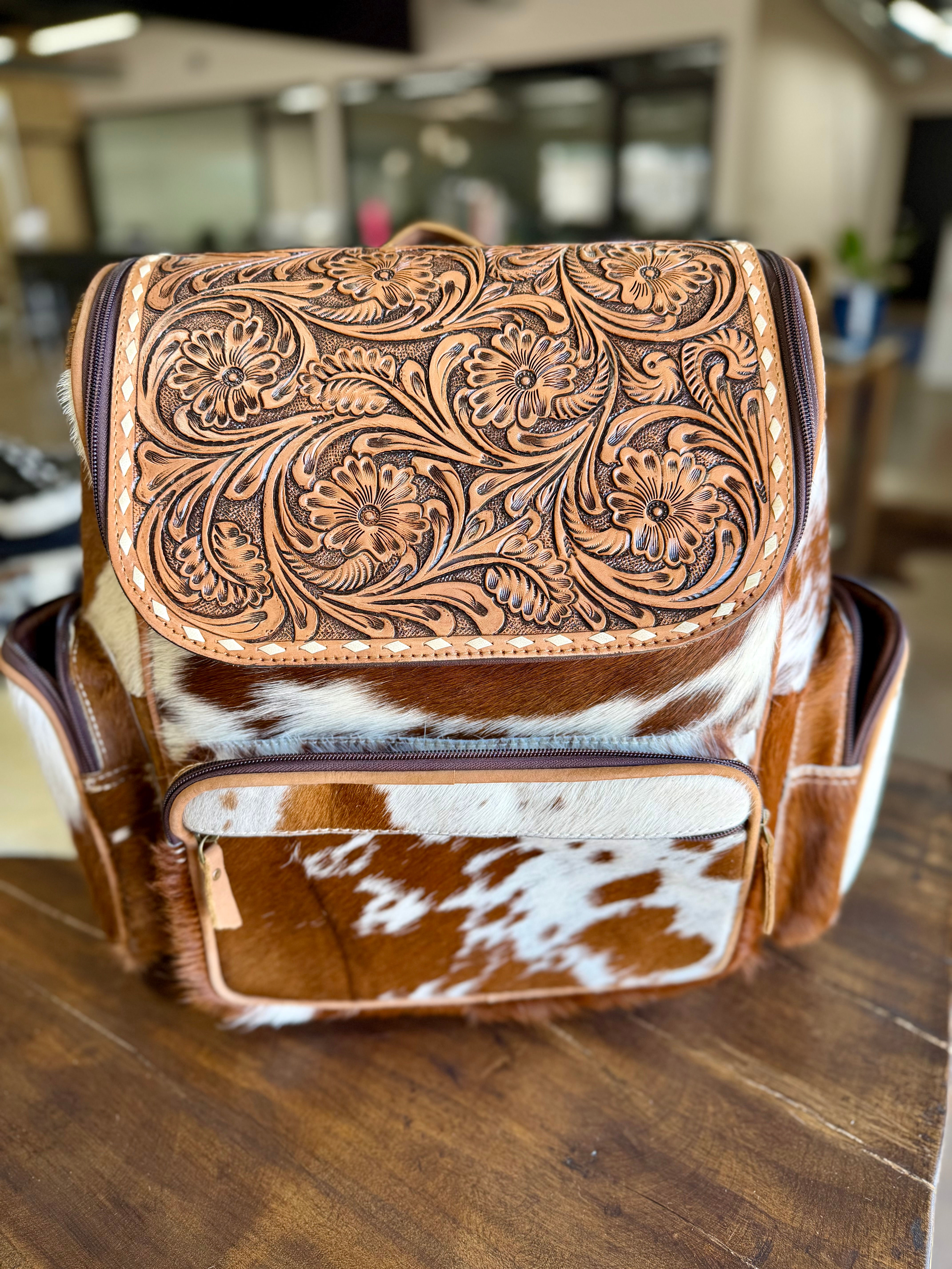 Cowhide & Leather Backpack