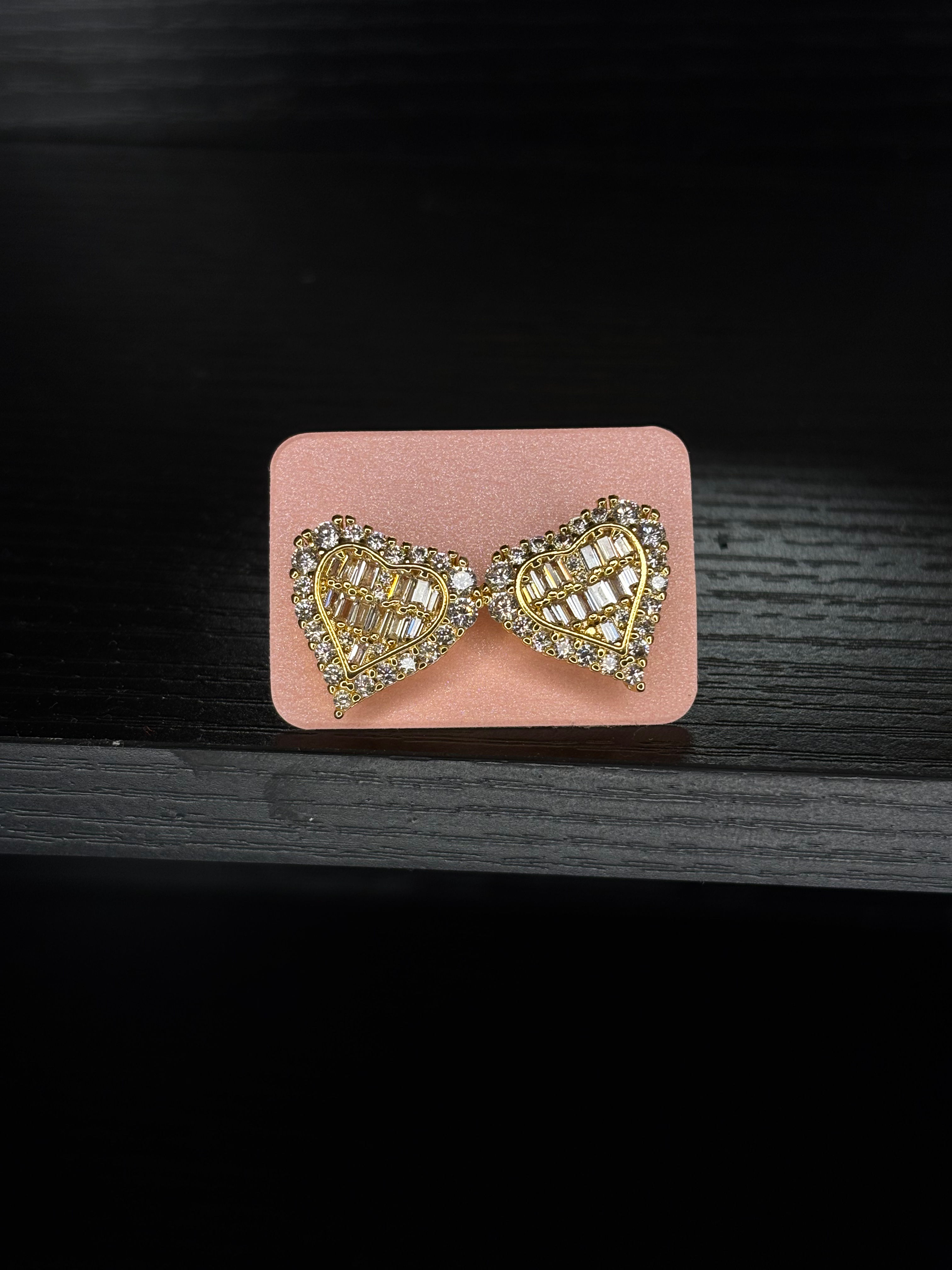 Bling Heart Earrings 