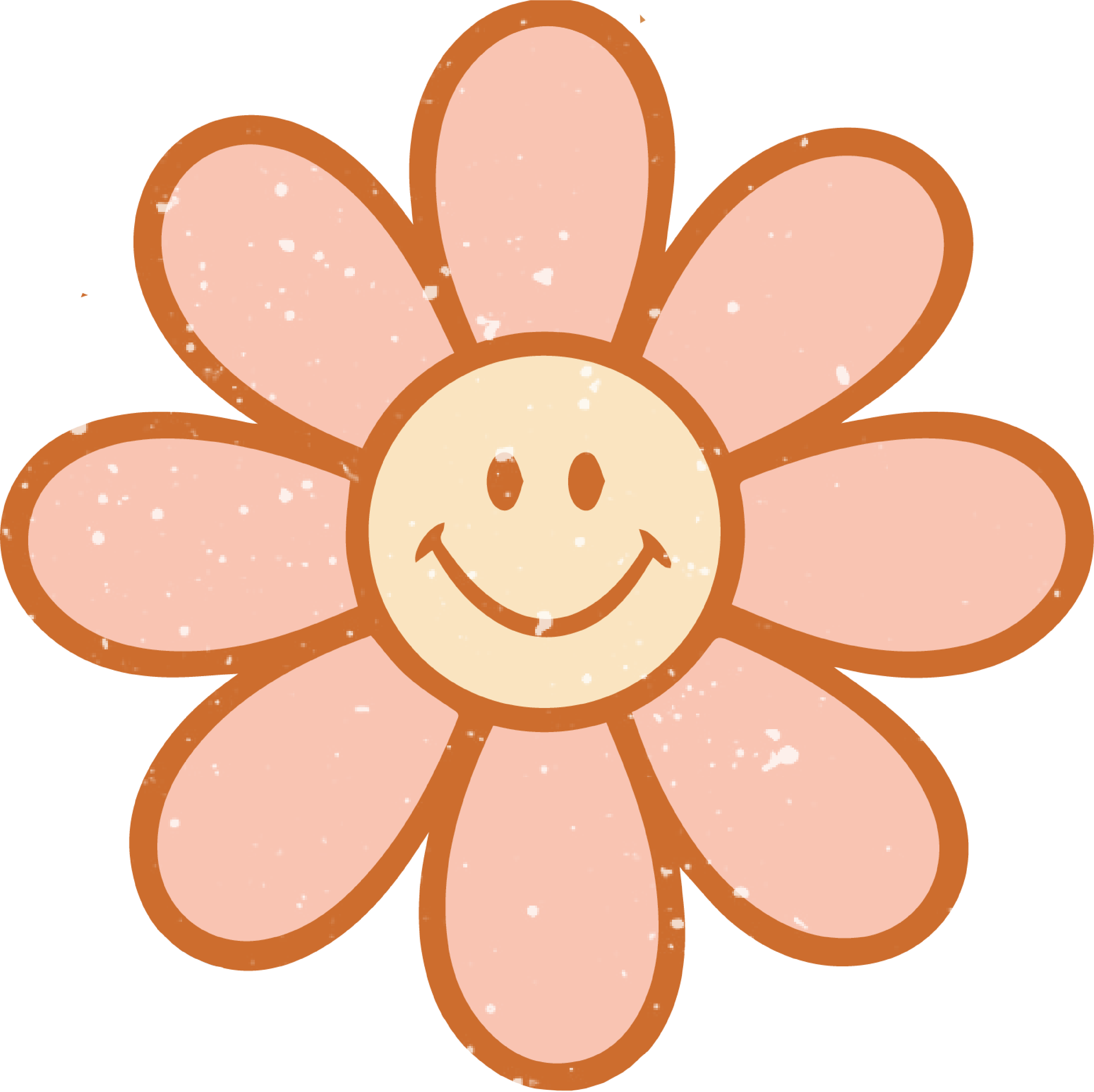 Retro Flower Smiley