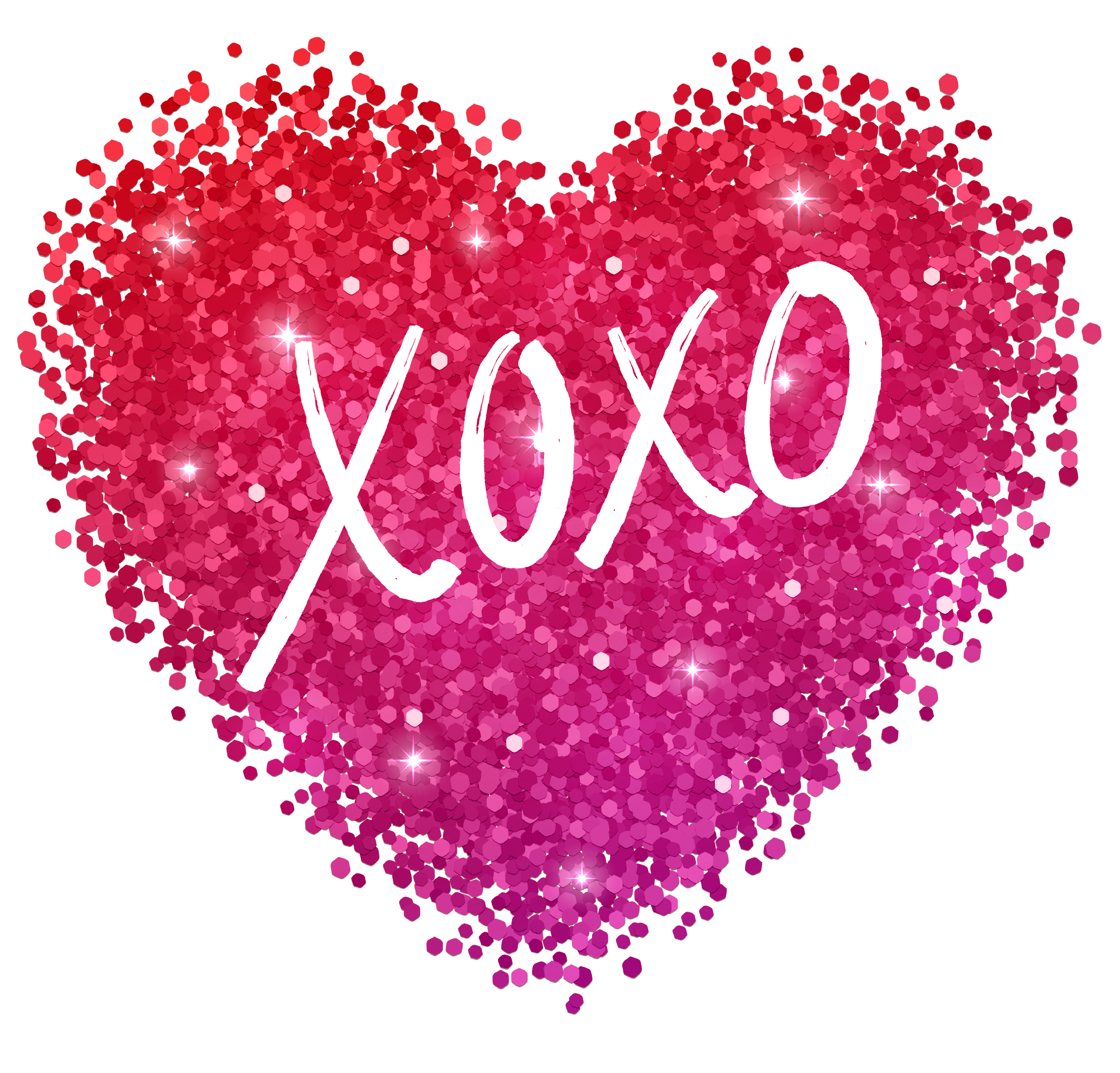 XOXO Glitter Heart
