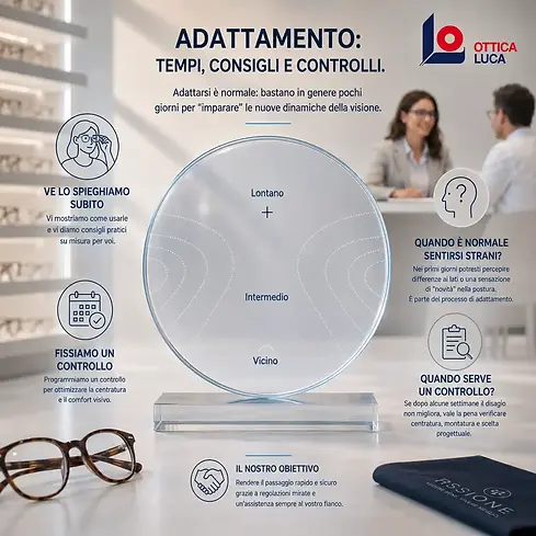 Zone di potere di una lente progressiva