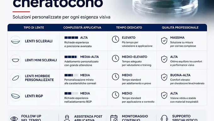 Tabella costi delle lenti per cheratocono a Milano