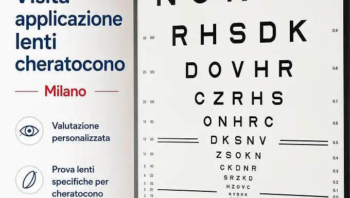 Tabella per misurazione acutezza visiva in cheratocono