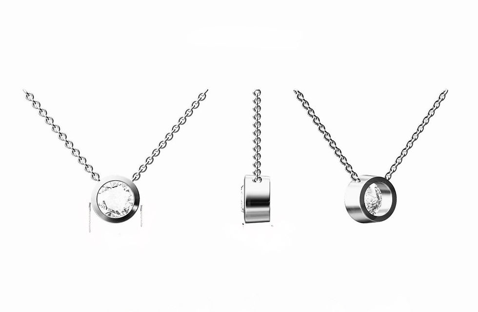 Lab grown diamond pendant necklace